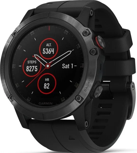 Fenix 5X Plus Sapphire Svart (saknar skyddsplast) Expressleverans