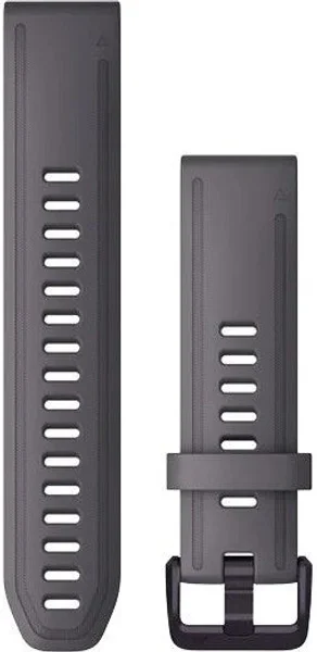 Kundfavorit QuickFit 20 mm Armband Shale Gray Silicone with Amethyst Hardware