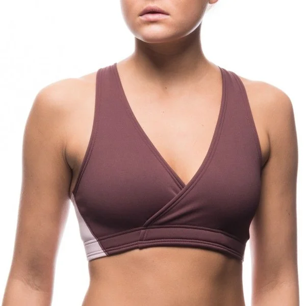 W's Mix Wrap Bra Mulberry Red Kampanj