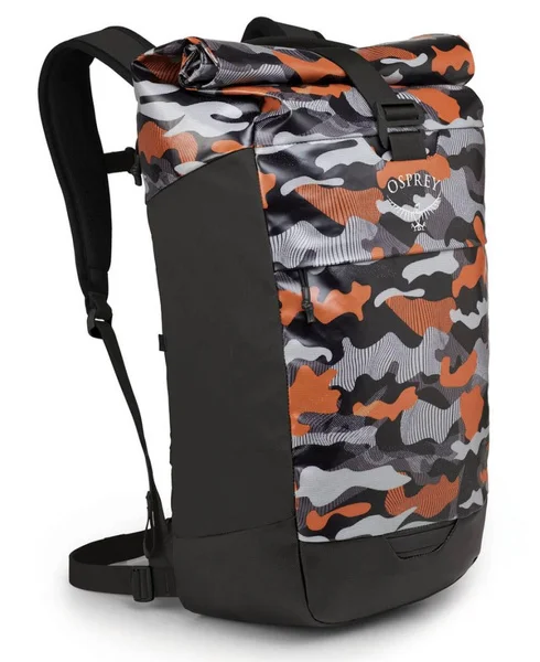 Outlet Transporter Roll Top Black/Orange Camo