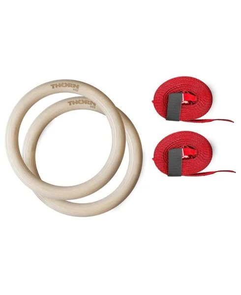 Sänkt pris Wooden Gymanstic Rings w. Straps 32MM