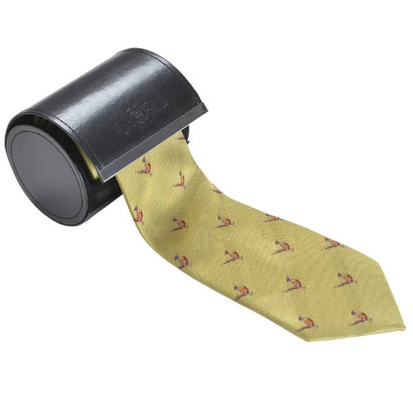 Ripon Silk Tie - Standing Pheasant Gold Fynd