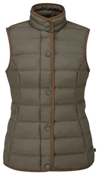W's Calsall Quilted Waistcoat Olive Nedsatt pris