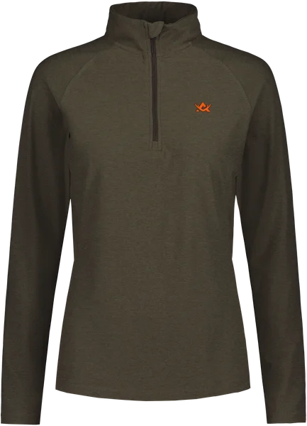 W's CoolDry Half-Zip Top Moss Brown Outlet