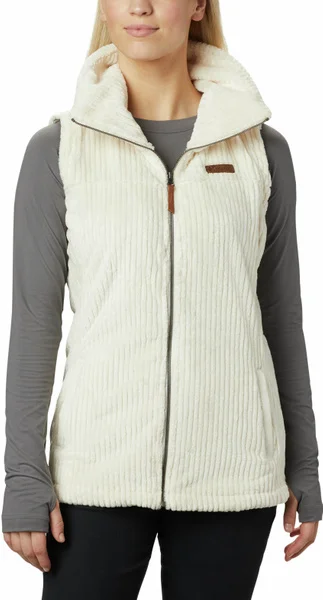 W's Fire Side Sherpa Vest Chalk Stripe Extra rabatt