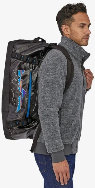 Black Hole Duffel 55L Black w/Fitz Trout Billig