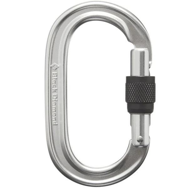 Oval Keylock Screwgate Carabiner Polished Sista chansen
