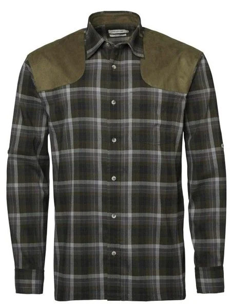Kampanjpris Chill Coolmax Shooting Fit Shirt Men Fern Green Checked