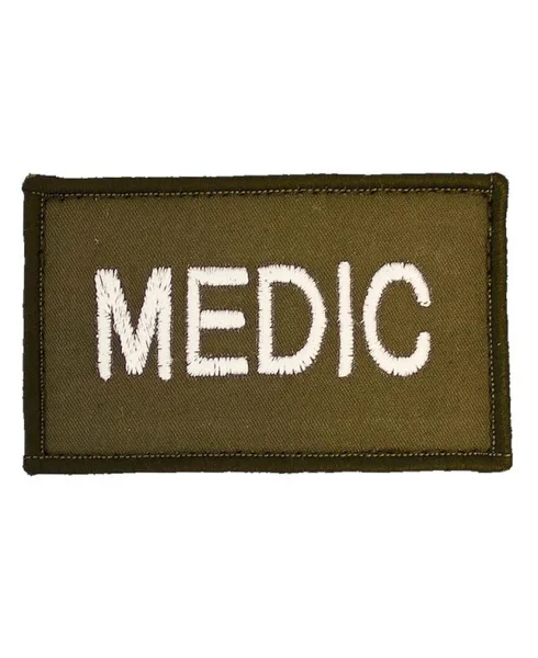 Beställ nu MEDIC 8cm x 5cm White on Olive
