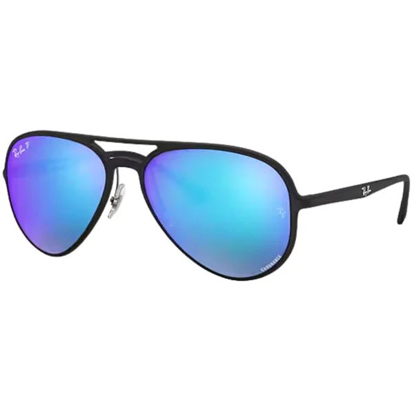 Snabb leverans RB4320 Chromance Black Polarized Blue Gradient Mirror