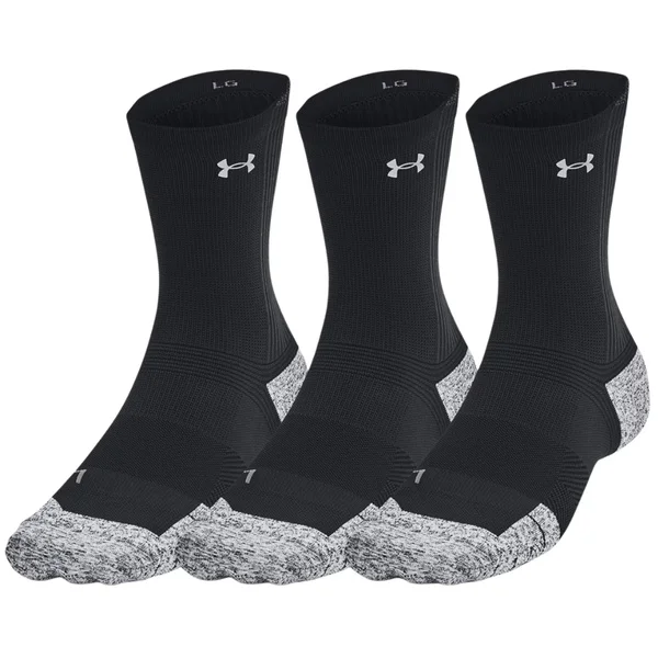 UA Velociti Run Cushion Unisex 3-pack Mid-Crew Socks Black Begränsad tid