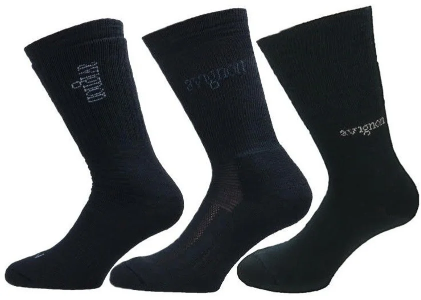Rea Thick & Terry & Liner Merinowool Socks 3-pack Black