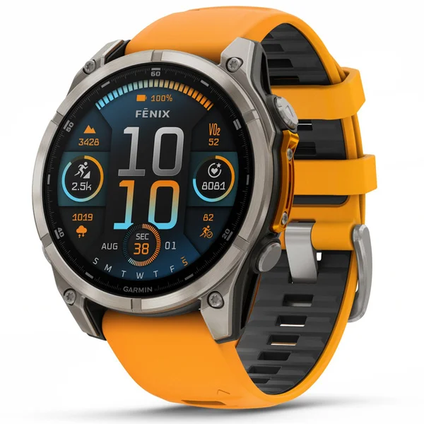 fenix 8 AMOLED 47mm Sapphire Titanium Graphite / Spark Orange Lågt pris