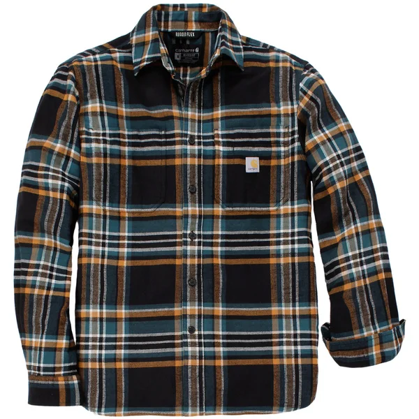 Populär Carhartt M's Flannel Long-Sleeve Plaid Shirt Black