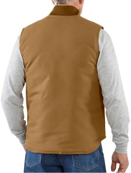 Carhartt M's Insulated Rib Collar Vest Carhartt® Brown Kampanjpris