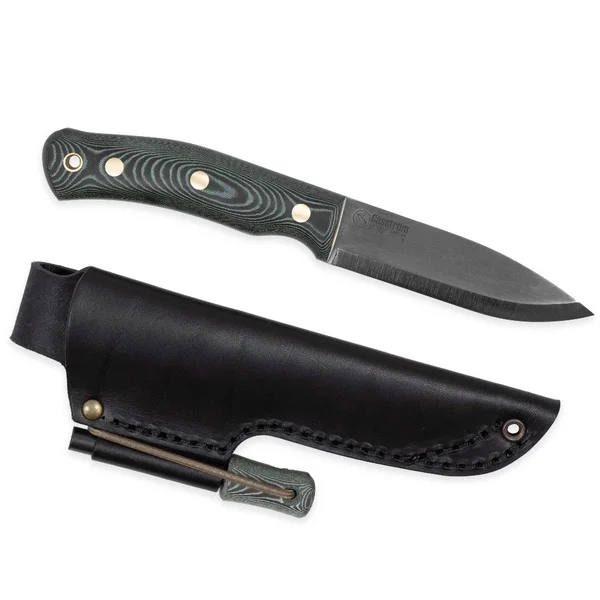 Endast denna vecka No.10 Swedish Forest Knife 14C28N Micarta/Scandi med Eldstål