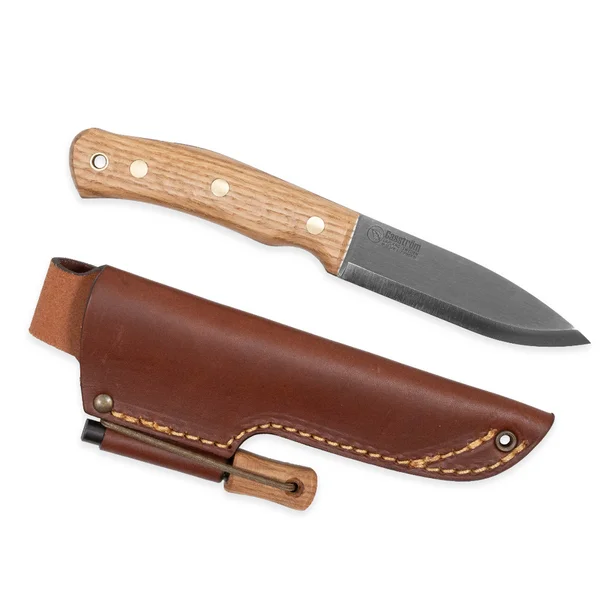 No.10 Swedish Forest Knife Ek/Scandi med Eldstål Premium