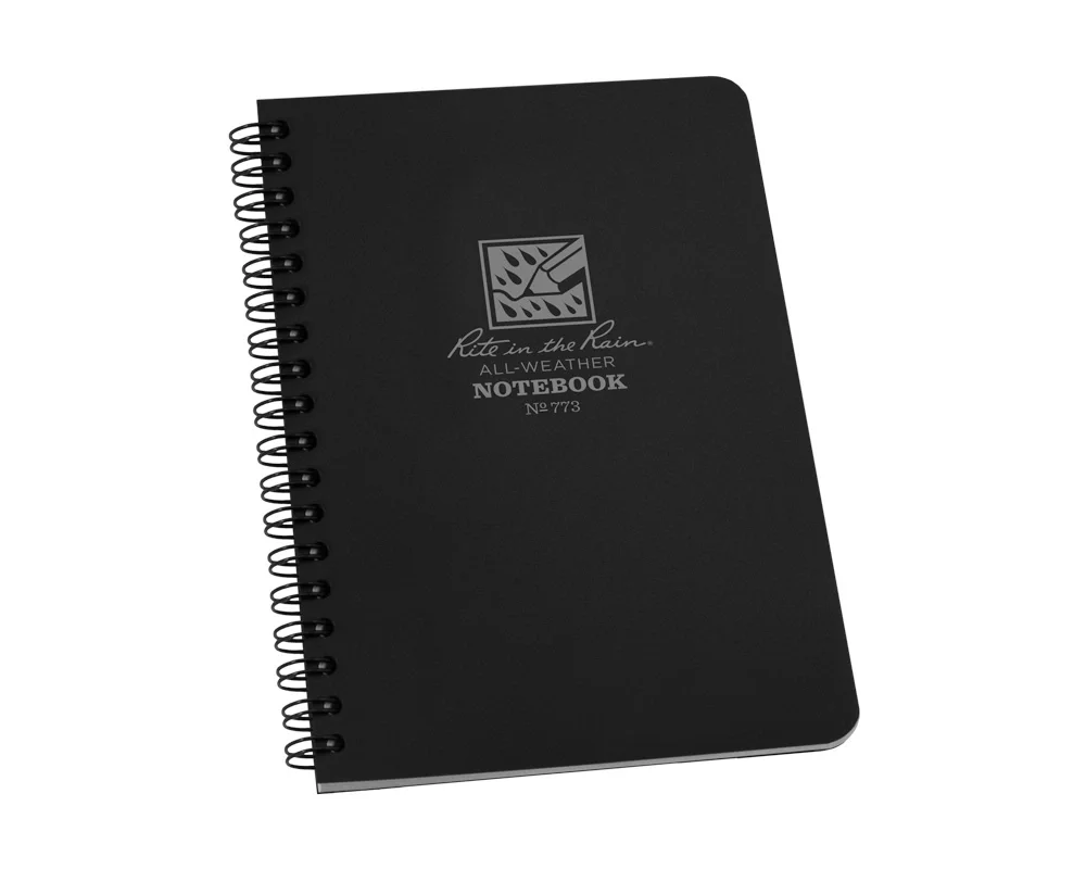 Notebook Side-Spiral, 17,8 x 11,7 cm, Black Premium