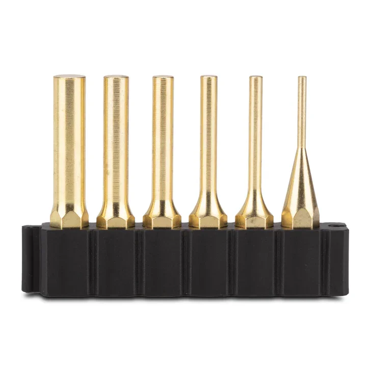 Brass Pin Punch Set (six punches) Rabatter