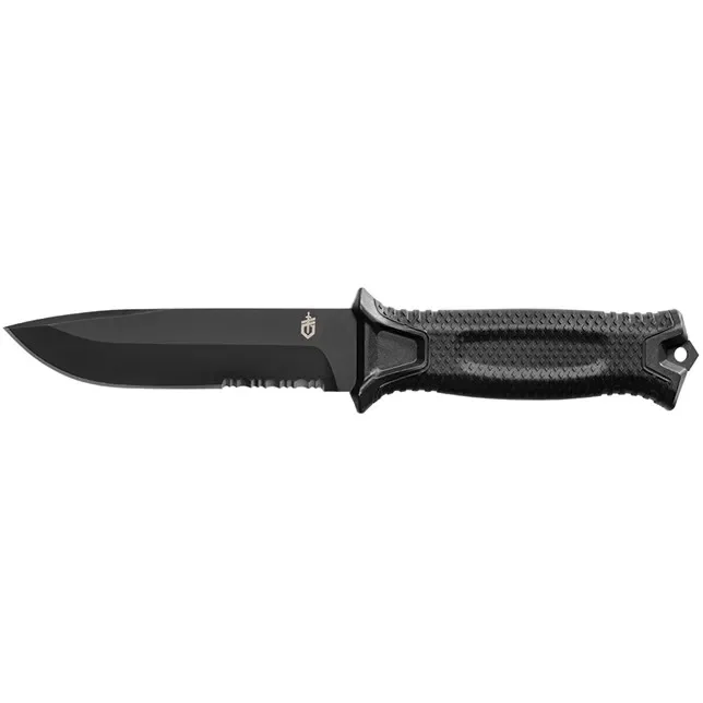 Gerber StrongArm Svart kniv tandad med slida Sista chansen